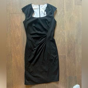 Calvin Klein Ponte Wiggle Black Dress (2)